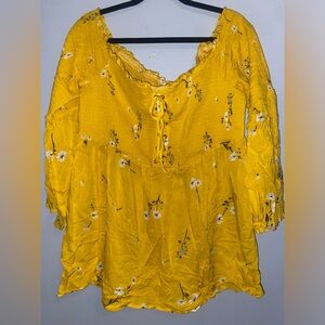 Torrid floral off the shoulder womens top